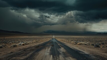 Fototapeta premium Ominous Desert Road