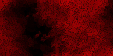 Abstract Seamless Multicolor Broken Stained-Glass Geometric Retro Tiles Pattern and Quartz Crystal Voronoi Diagram Background. For Artful Websites, Presentations, Brochures, and Social Media Graphics.