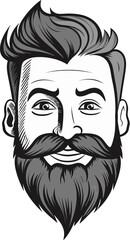 Hipster Culture Man Vector Artwork