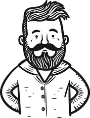 Retro Music Lover Man Vector Concept