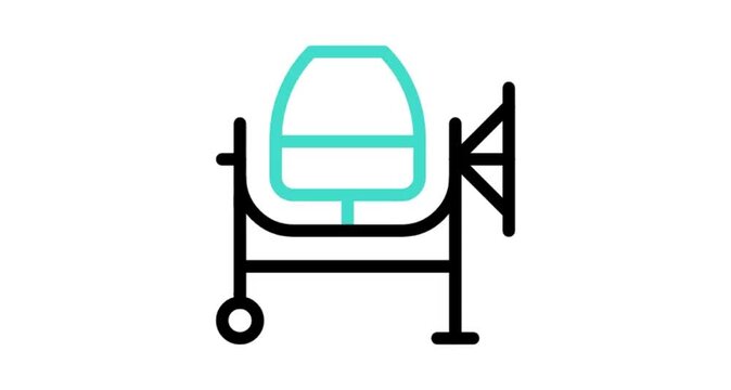 cart isolated on white icon animated videos