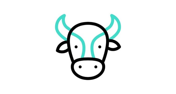 black and white mask icon animated videos