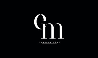 ME, EM, M, E Abstract Letters Logo Monogram