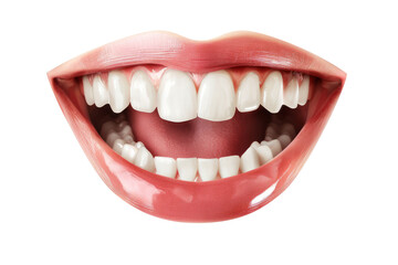 Abstract cutout smiling mouth collage element. Trendy design element