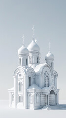 Fototapeta na wymiar Orthodox temple. 3d rendering.