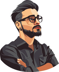 Creative Artistic Expression Visionary Inspiration Motivation Imagination Dream Man Vector Concept