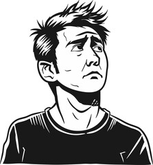 Music Festival Band Concert Performance Musician Guitarist Singer Drummer Man Vector Sketch