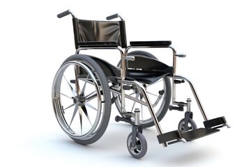 Fototapeta na wymiar 3d wheelchair on white background