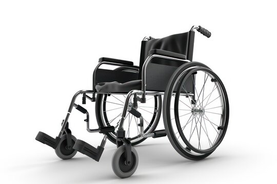 3d wheelchair on white background