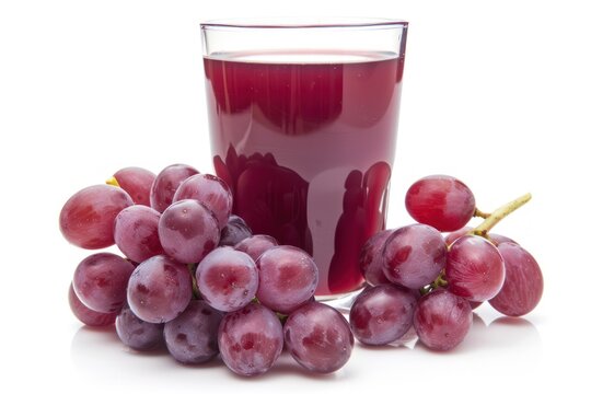 grape juice isolated on white background