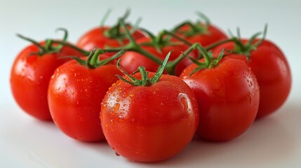 Group of Tomatoes on White Table