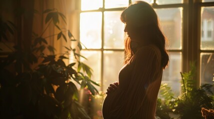 Intimate Maternity Window Portrait