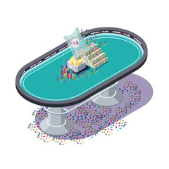 The poker cup is on the table, and it's a victory in poker. The end of the final tournament in the game