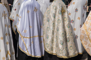 Ritual vestments in an official ceremony of the Orthodox Christian Church