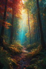 Fototapeta premium Landscape generative ai illustrations