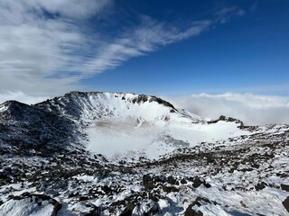 Hallasan Baeknokdam snow covered mountains