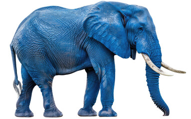 Elegant Reverie: Royal Blue Reverie Elephant Sculpture for Regal Decor Generative AI