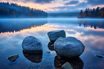 Soothing natures rhythms. tranquil image of serene beauty for mindfulness and meditation - obrazy, fototapety, plakaty