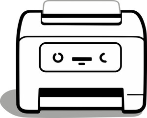 Printing Technology Evolution: Vector Graphic Illustrating the Progression of Printers