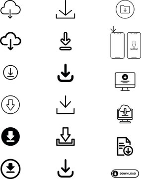 Download files vector icon. Duo tone Save to Device line icons set for web and mobile app. Simple Cloud download, backup, e-commerce purchase, Image saving symbol isolated from the background.