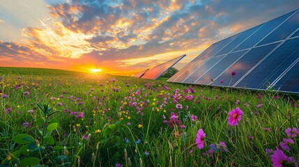 Renewable Energy in a Field of Wildflowers