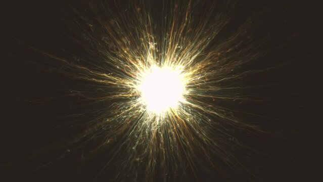 Abstract Slow Motion Shockwave Explosion Background/ Animation of an abstract shockwave explosion background in slow motion with fractal particles and distorted waves