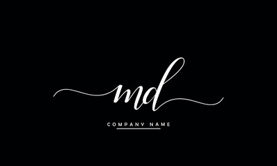 MD, DM, M, D Abstract Letters Logo Monogram