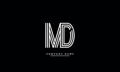 Fototapeta na wymiar MD, DM, M, D Abstract Letters Logo Monogram
