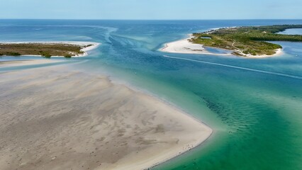 A drone view of Hurricane Pass in Dunedin, Florida