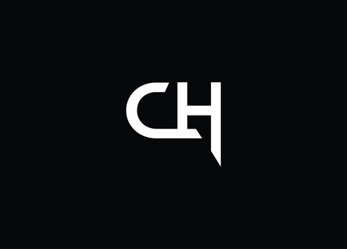 CH Monogram Letter  Logo Design vector template