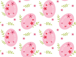 Easter egg seamless pattern. Easter background. Vector illustration