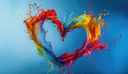 Heart of Art - Colorful Paint Splashes