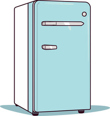 Refrigerator Vector with Groceries Inside