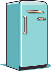 Vintage Refrigerator Vector with Classic Charm