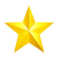 gold star Vector illustration isolated on white background