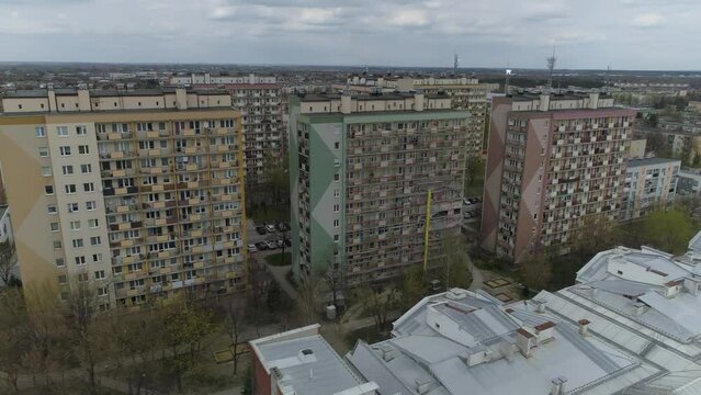 Beautiful Skyscrapers Mielec Aerial View Poland