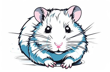 a painted hamster