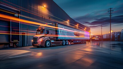 Twilight at Industrial Logistics Hub