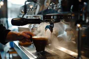 Espresso Excellence: Barista Crafting with Steam and Precision