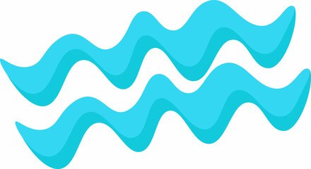 Curved blue abstract element illustration