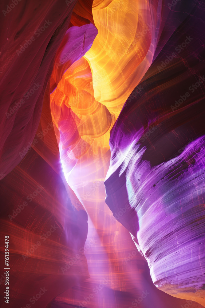 Aufkleber surreal colorful landscape inspired by grand canyon. rock formations. abstract colorful background i