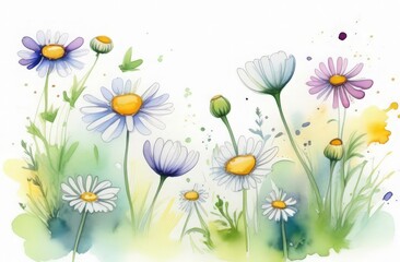 Obraz premium daisies in the grass