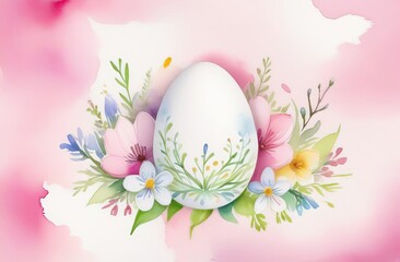 easter eggs with flowers