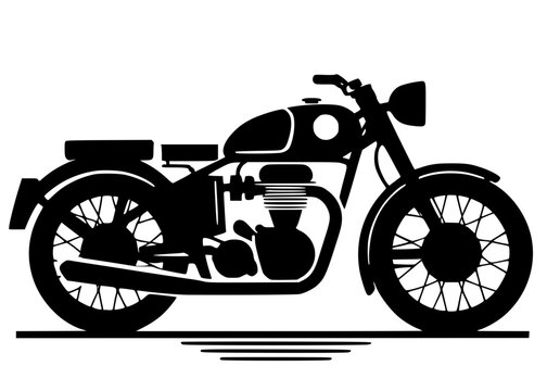black and white motorcycle