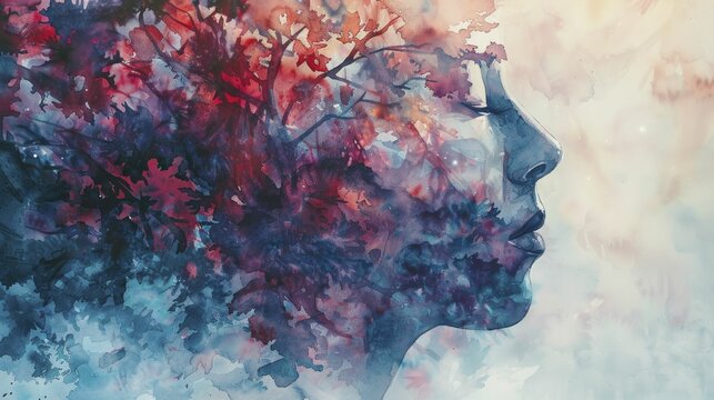 The Hidden Landscape of Silent Autoimmunity in the Body, Light Watercolor Style