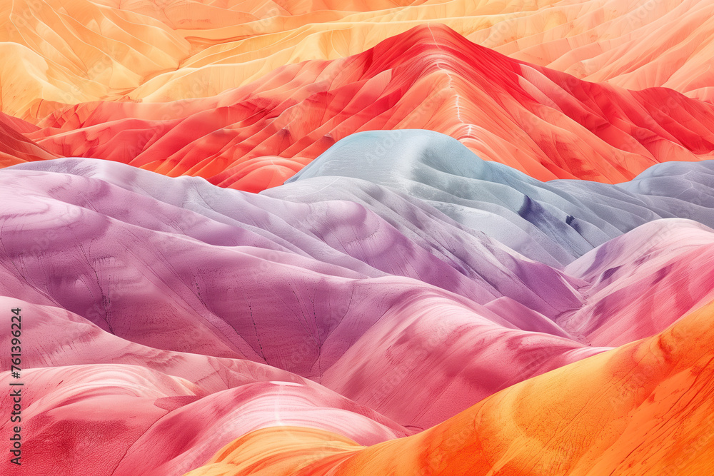 Aufkleber surreal colorful landscape inspired by grand canyon. rock formations. abstract colorful background i