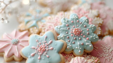 Iced Cookies with Pastel Icing