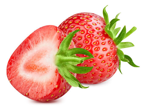Strawberry isolated on white background with clipping path