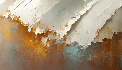Illustration of a white metal texture with rust.	 - obrazy, fototapety, plakaty