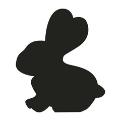 rabbit silhouettes. Rabbit logo isolated on white background. 